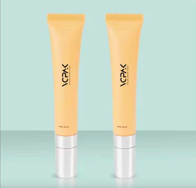 Empty eye cream tubes with zinc alloy head and a sleek design from VCPAK