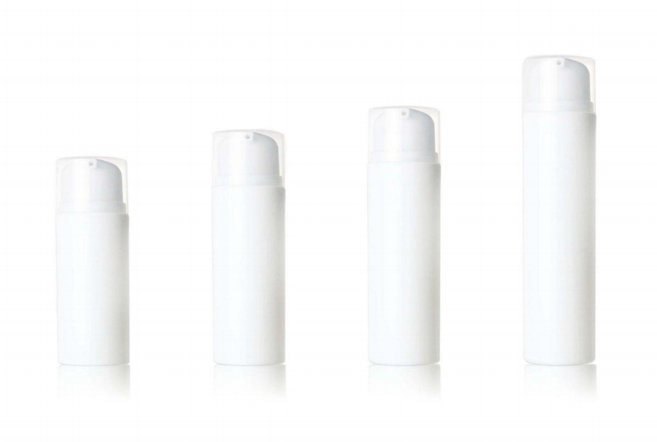 Empty airless lotion bottles designed for skincare and cosmetic packaging