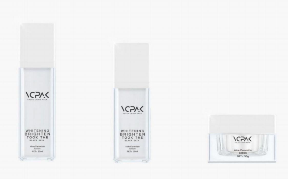 VCPAK Acrylic Square Bottle Set for Skincare Packaging